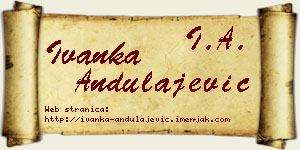 Ivanka Andulajević vizit kartica